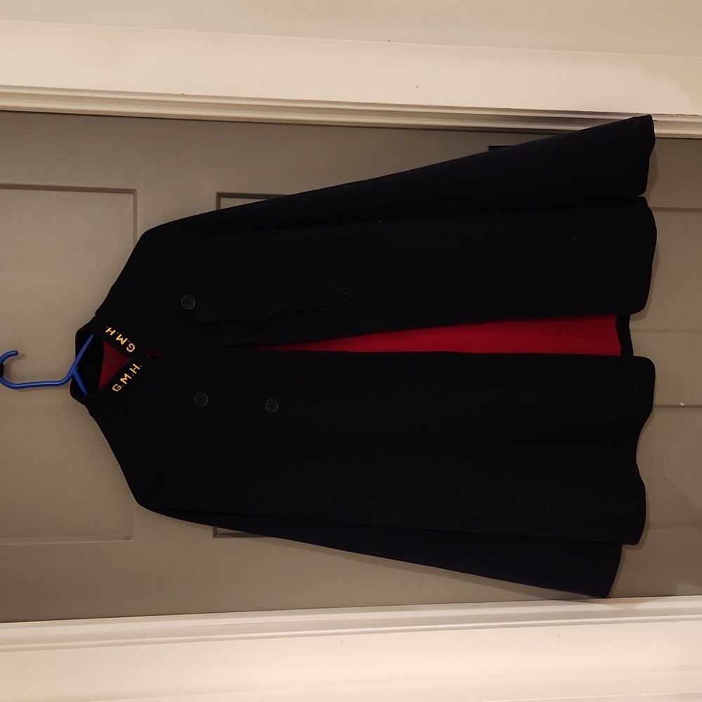 Vintage WWII Navy Blue Wool Nurse Cape Estate Piece